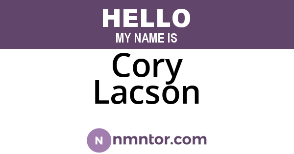 Cory Lacson