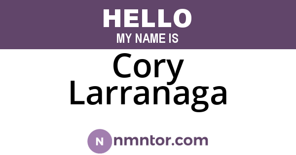 Cory Larranaga