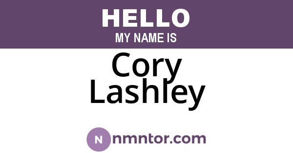Cory Lashley