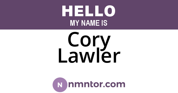 Cory Lawler