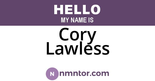 Cory Lawless