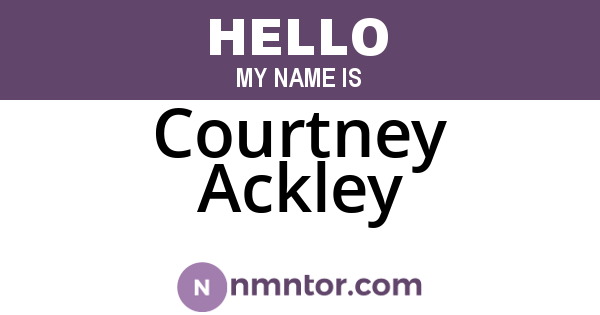 Courtney Ackley
