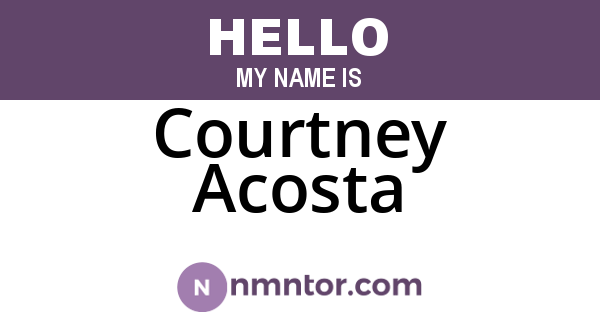 Courtney Acosta