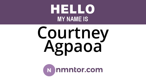 Courtney Agpaoa