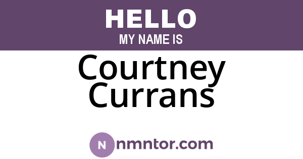 Courtney Currans