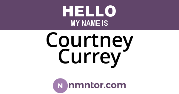 Courtney Currey