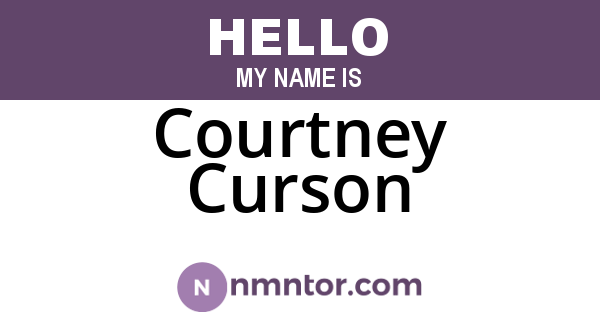 Courtney Curson