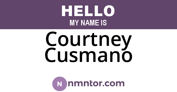 Courtney Cusmano