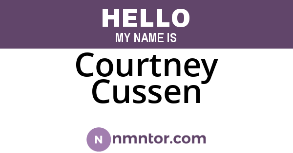 Courtney Cussen