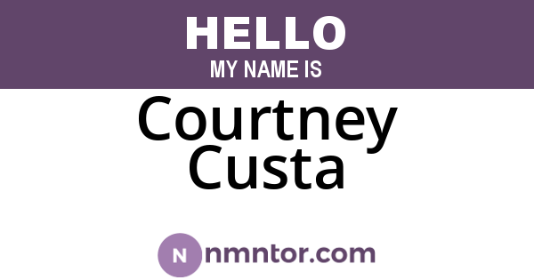Courtney Custa