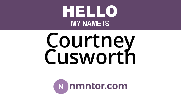 Courtney Cusworth