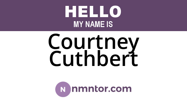 Courtney Cuthbert