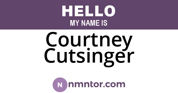 Courtney Cutsinger