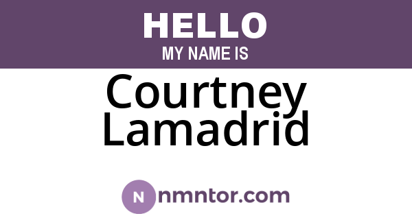 Courtney Lamadrid