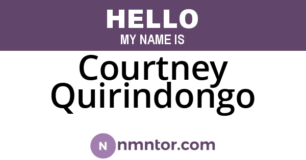 Courtney Quirindongo
