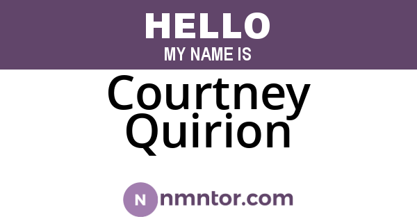 Courtney Quirion