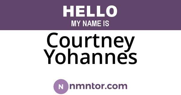 Courtney Yohannes