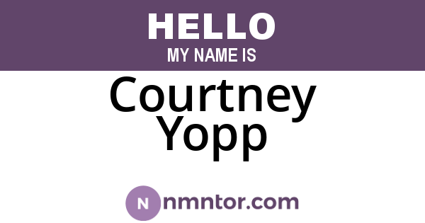 Courtney Yopp