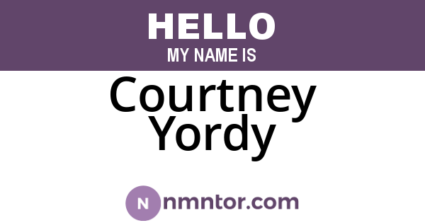 Courtney Yordy