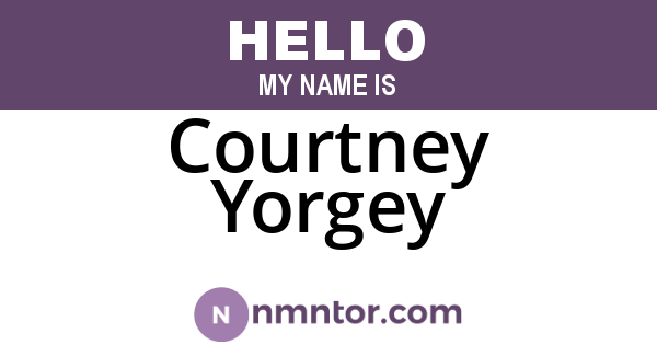 Courtney Yorgey