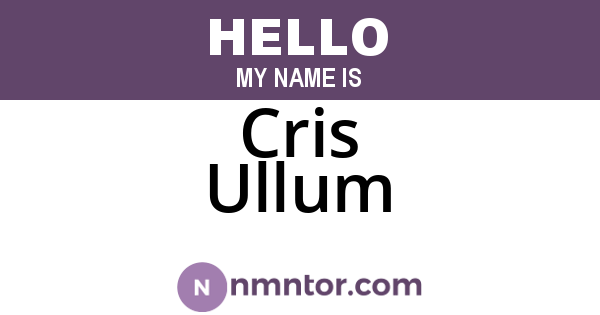 Cris Ullum