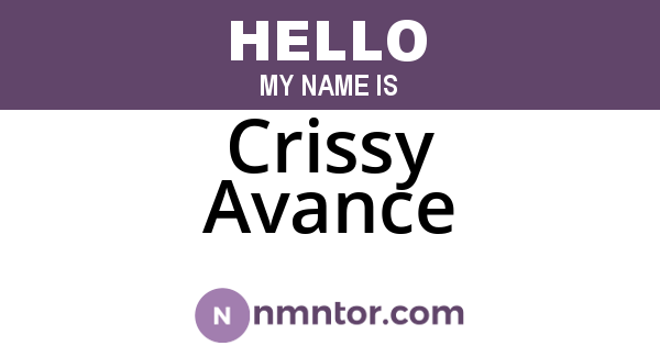 Crissy Avance