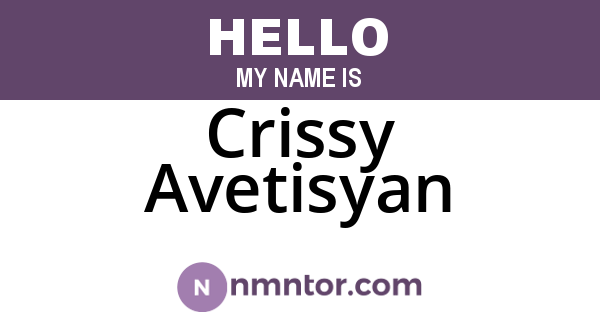 Crissy Avetisyan