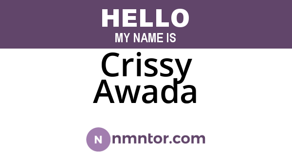 Crissy Awada