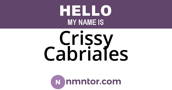 Crissy Cabriales