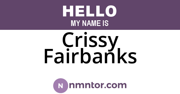 Crissy Fairbanks
