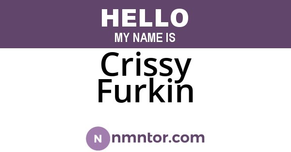 Crissy Furkin