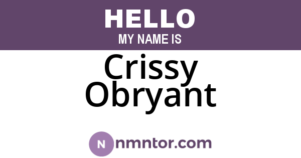 Crissy Obryant