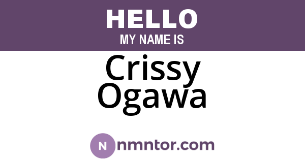 Crissy Ogawa