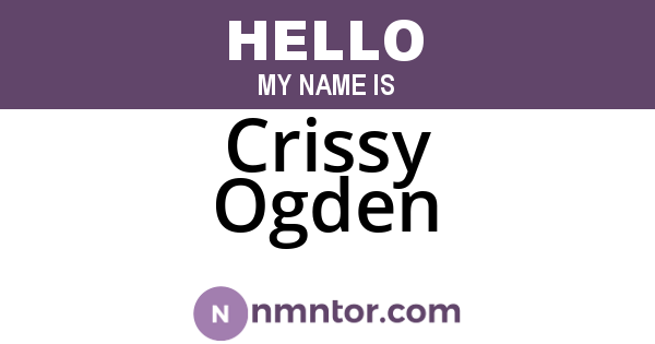 Crissy Ogden