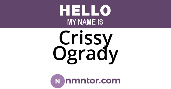 Crissy Ogrady