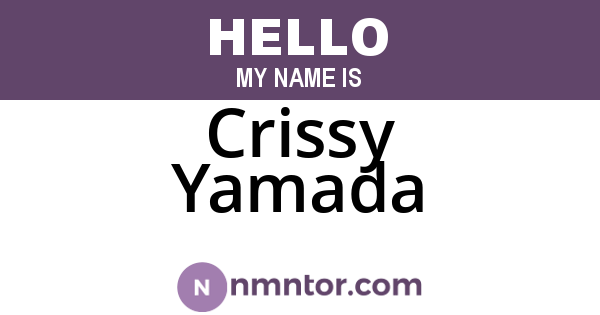 Crissy Yamada