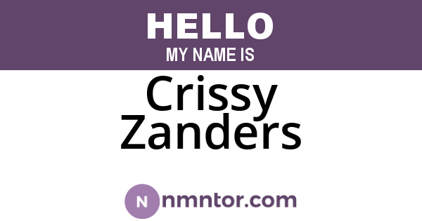 Crissy Zanders