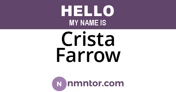 Crista Farrow
