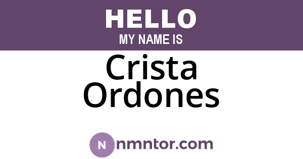 Crista Ordones