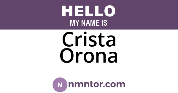 Crista Orona