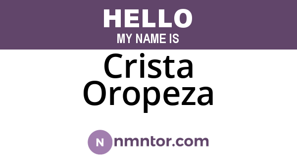 Crista Oropeza