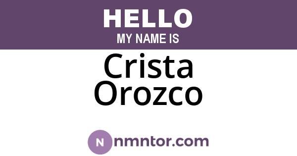 Crista Orozco