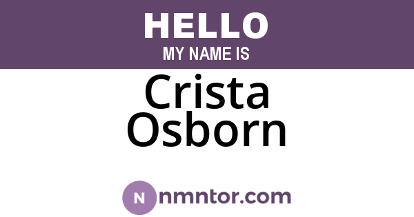 Crista Osborn