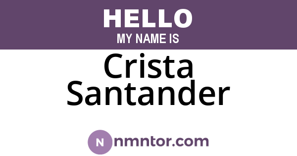 Crista Santander