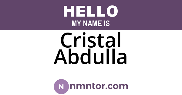 Cristal Abdulla