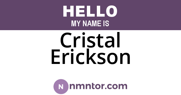 Cristal Erickson