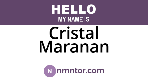 Cristal Maranan