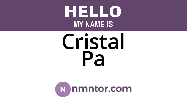 Cristal Pa
