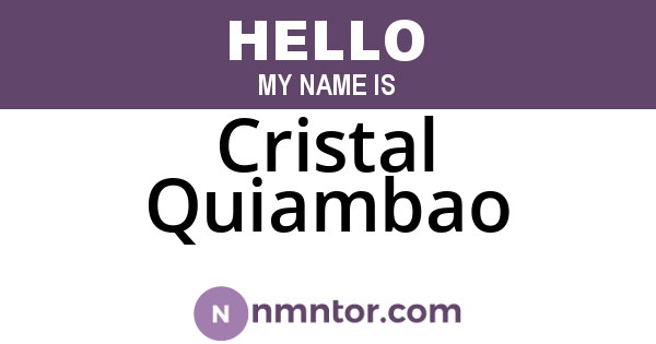 Cristal Quiambao