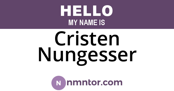 Cristen Nungesser